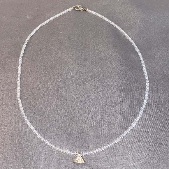 Geometric Triangle Pendant Necklace - Picture 11 of 15